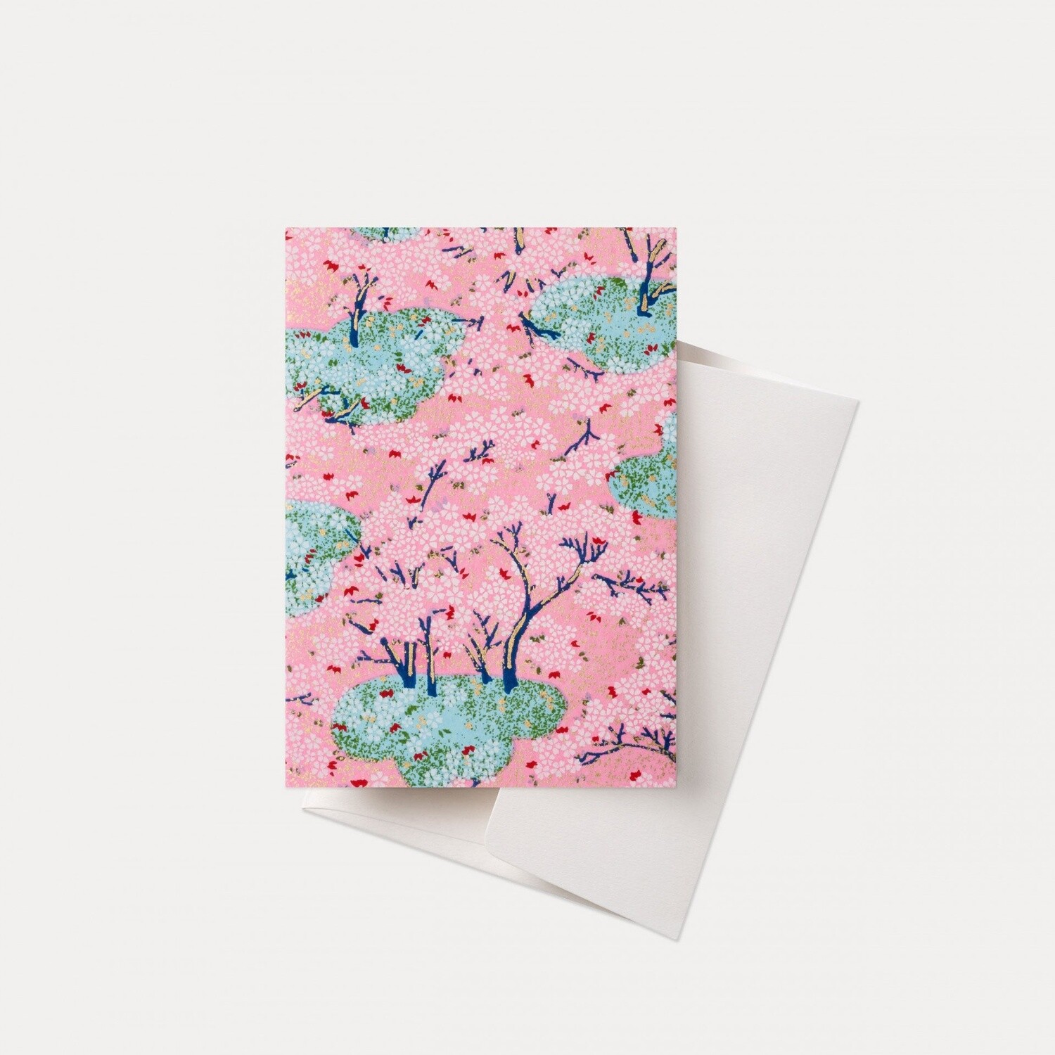 Handmade Greetings Card - Blossom Trees/Pink by Esmie