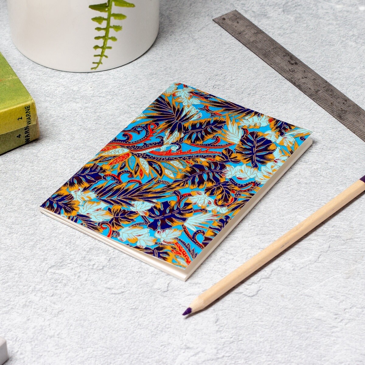 Essential Notebook - Tropical Foliage/Blue by Esmie