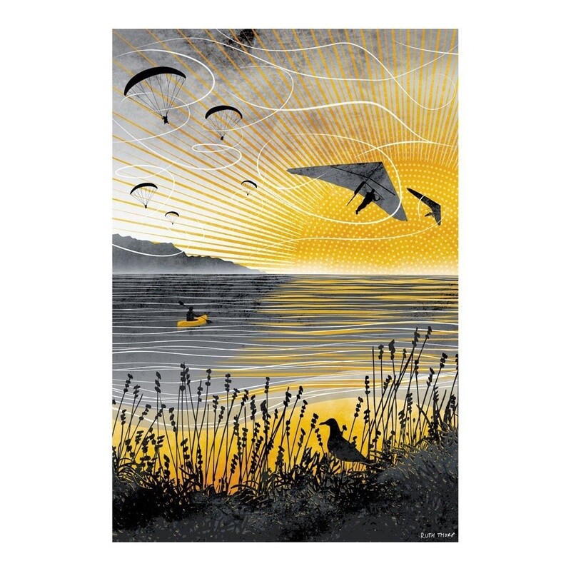 Sunset Flight - Unframed - A3 Print by Ruth Thorp