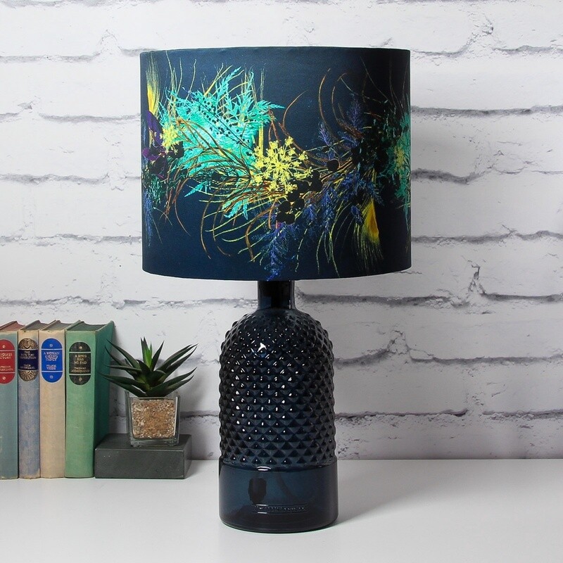 Galene&#39;s Whisper Dark Floral Print Lampshade by Gillian Arnold