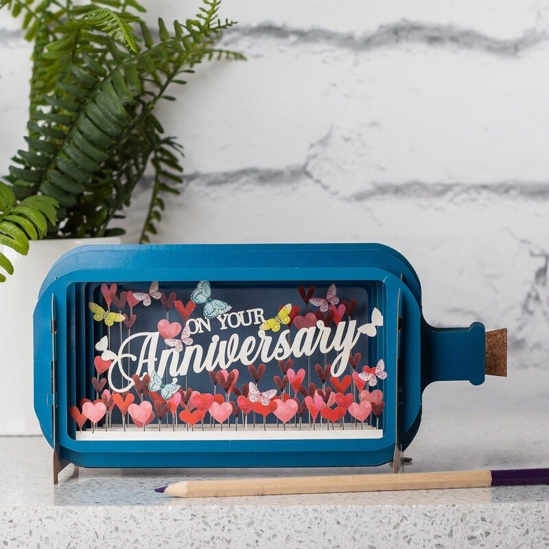 3d Pop Up Bottle Card - On Your Anniversary by Alljoy
