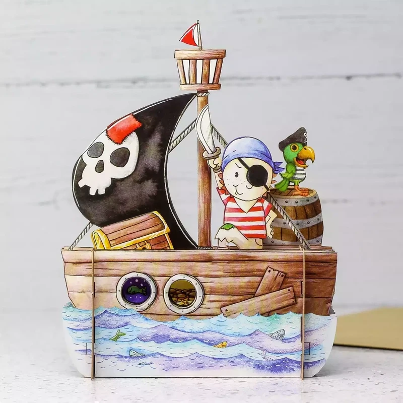 3d Pop Up Card - Pirate by Alljoy