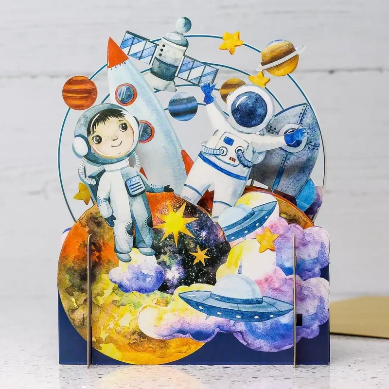 3d Pop Up Card - Fun in Space by Alljoy