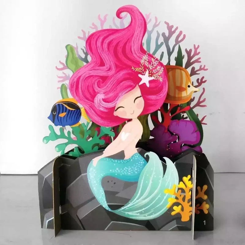 3D Pop Up Card - Mermaid by Alljoy