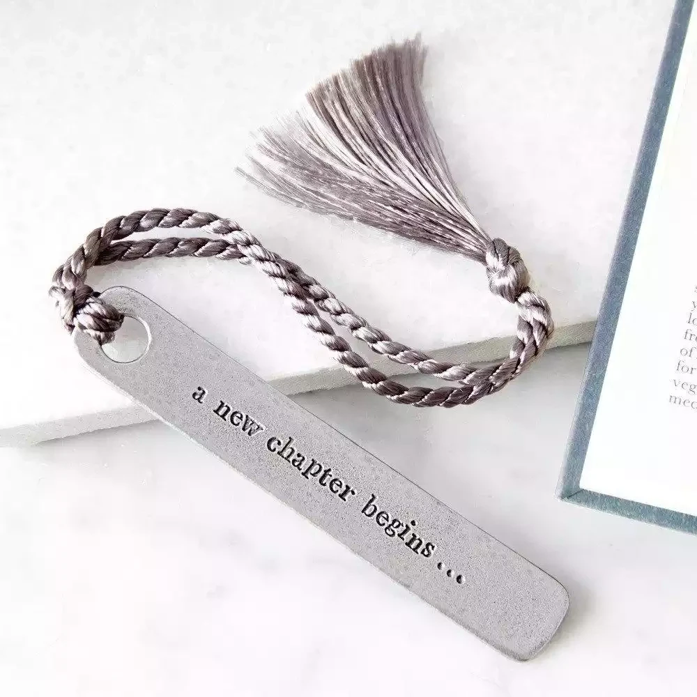 A New Chapter Begins Pewter Bookmark by Kutuu