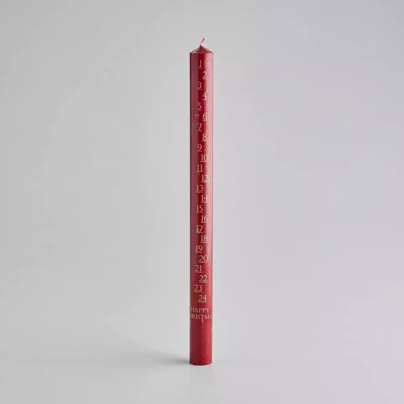 Advent Candle Red and Gold by St Eval