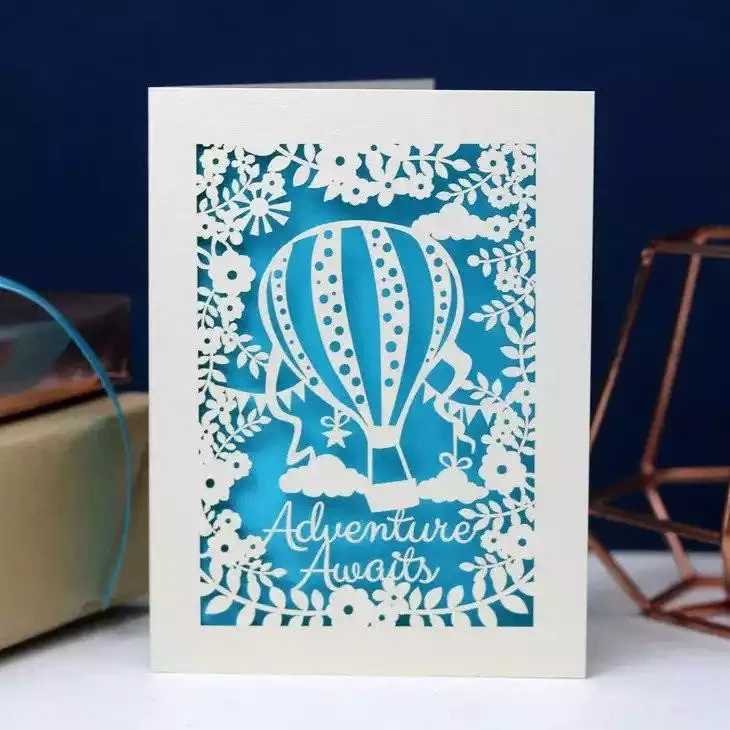 Adventure Awaits Laser Cut A6 Greeting Card by Pogofandango