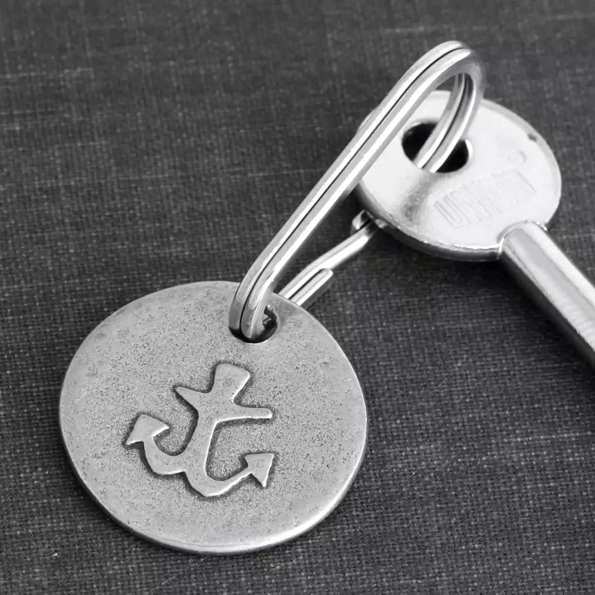 Anchor for Strength Pewter Keyring by Kutuu