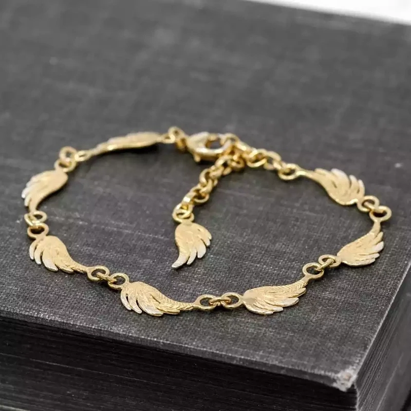 Angel Wings Silver and Gold Vermeil Bracelet by Fi Mehra