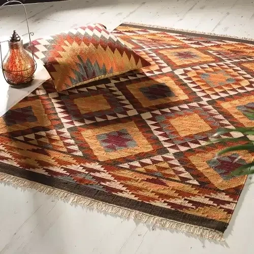 Alwar Kilim Wool Rug - 75x120cm by Namaste