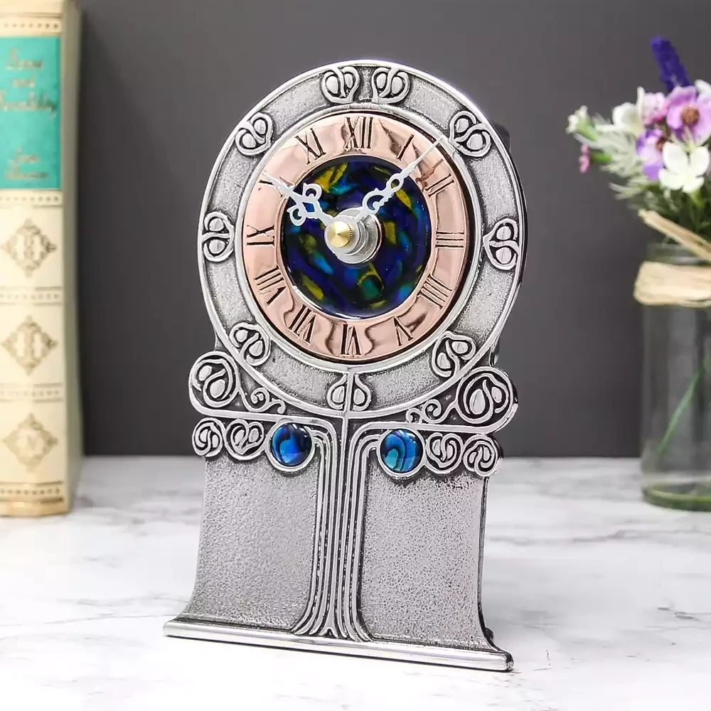Archibald Knox Reproduction Art Nouveau Liberty Pewter Mantel Clock