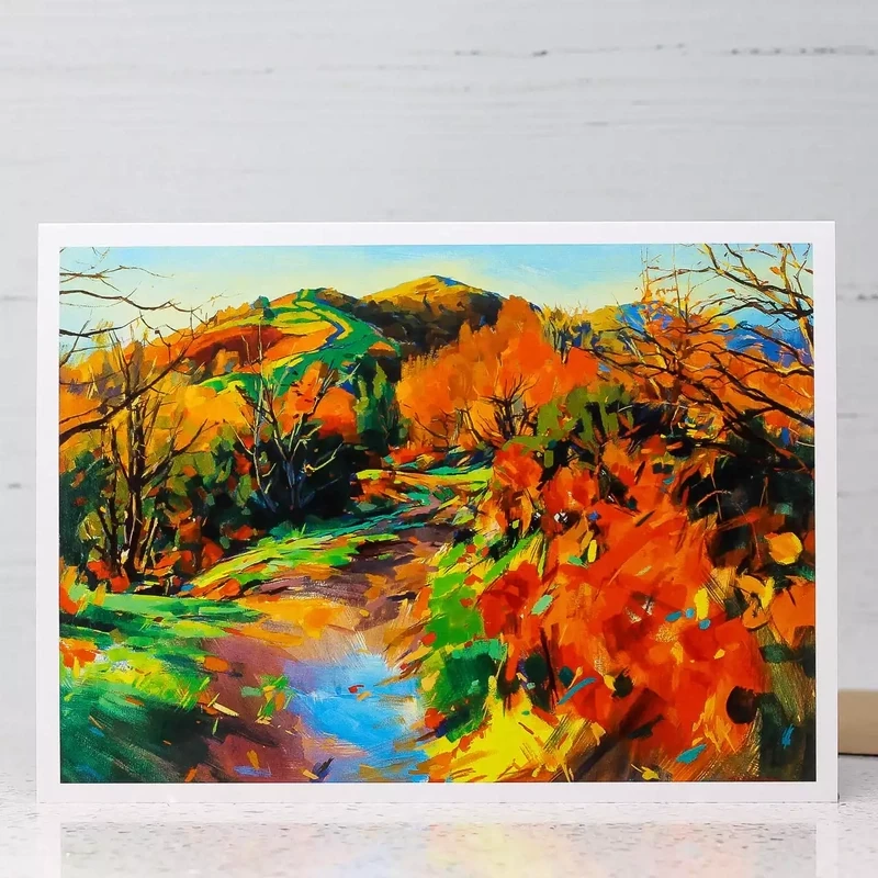 autumn morning card by tia lambert