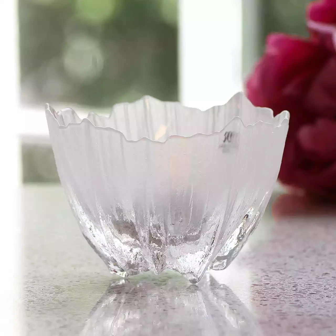 Anemone Clear Glass Tealight Holder by Mats Jonasson