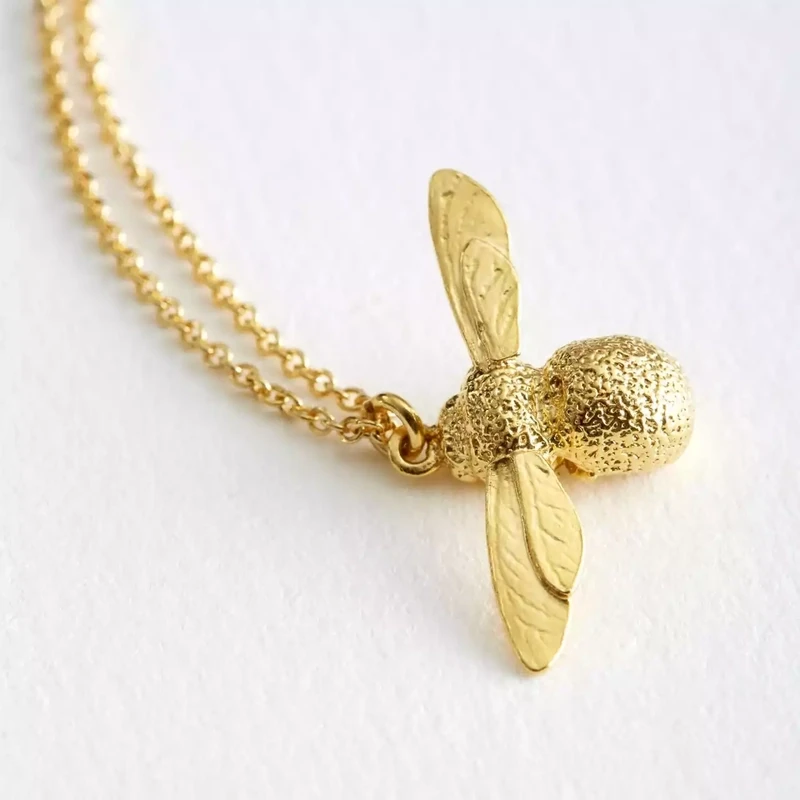 Baby Bee Necklace - Gold Plated by Alex Monroe