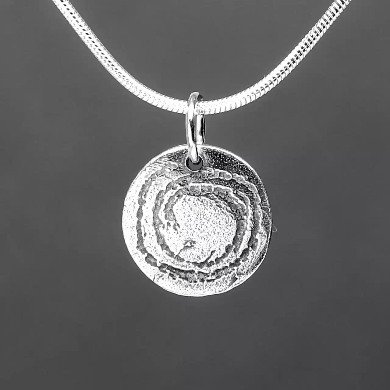 Barclodiad Oxidised Silver Pendant by Silverfish