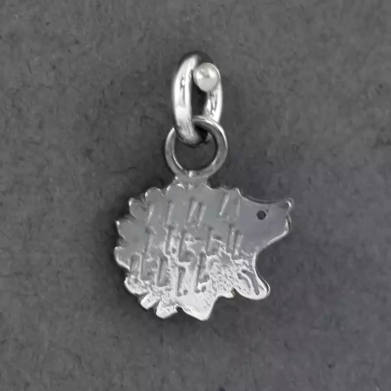 Baby Hedgehog With Oxidisation Silver Charm by Fi Mehra