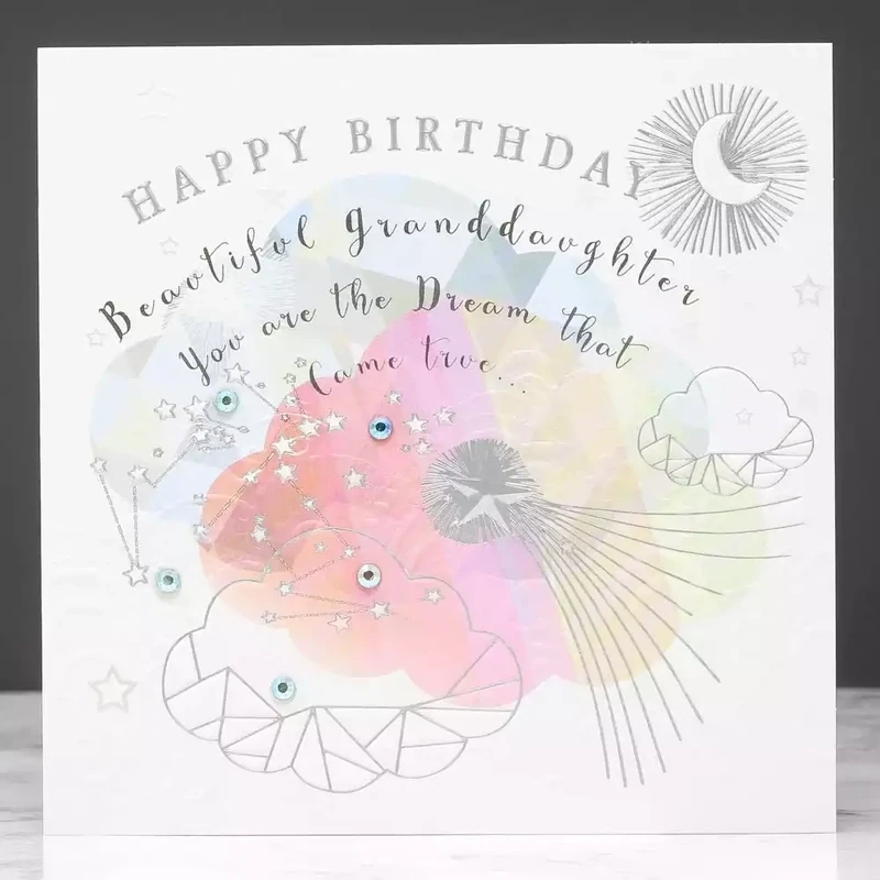 Beautiful Granddaughter Birthday Card by Sarah Curedale