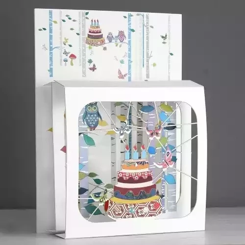 Birthday Cake - Magic Box Pop Out Card by Ge Feng