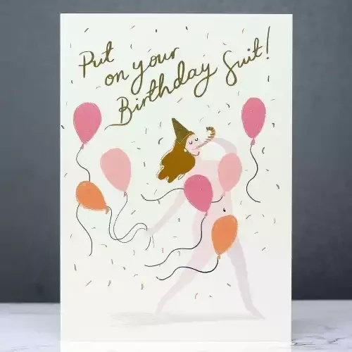 Birthday Suit Card by Stormy Knight