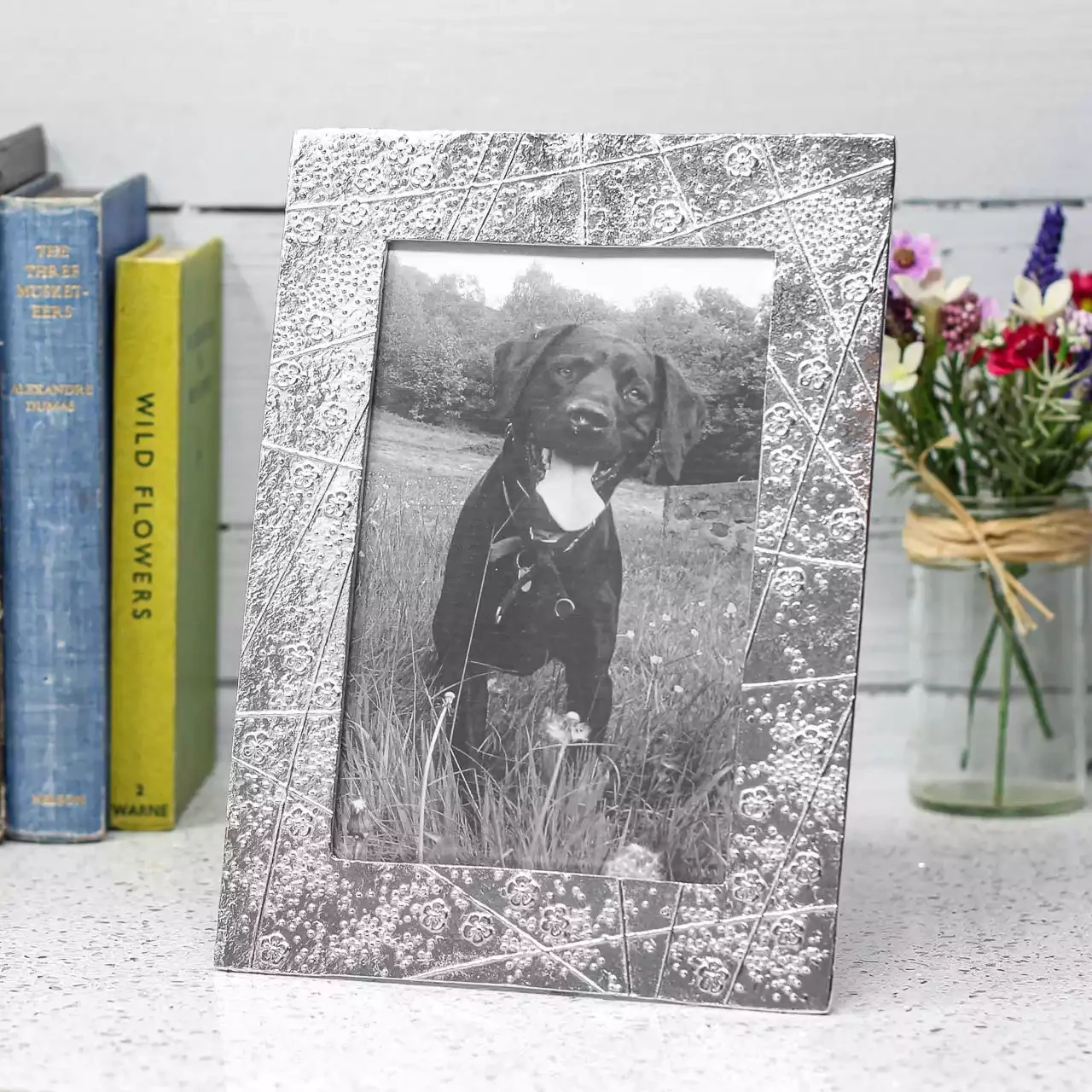 Blossom Pewter Photo Frame 6x4 by Lancaster and Gibbings