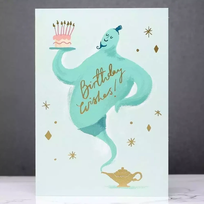 Birthday Wishes Genie Card by Stormy Knight