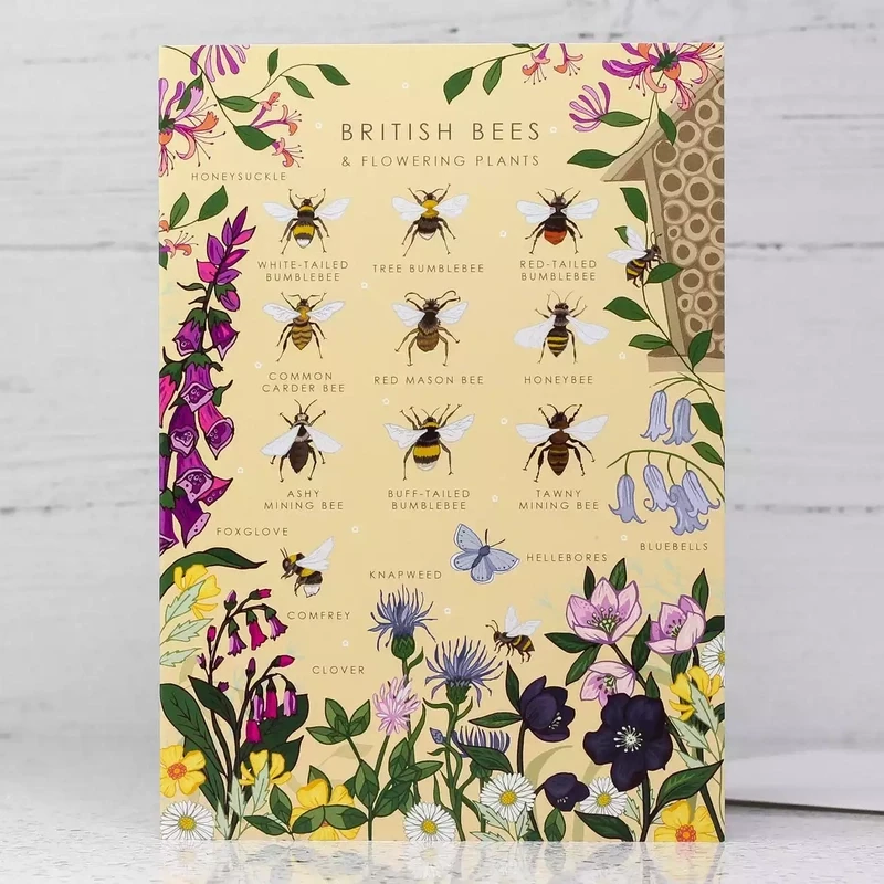 British Bees Card by Angie Spurgeon