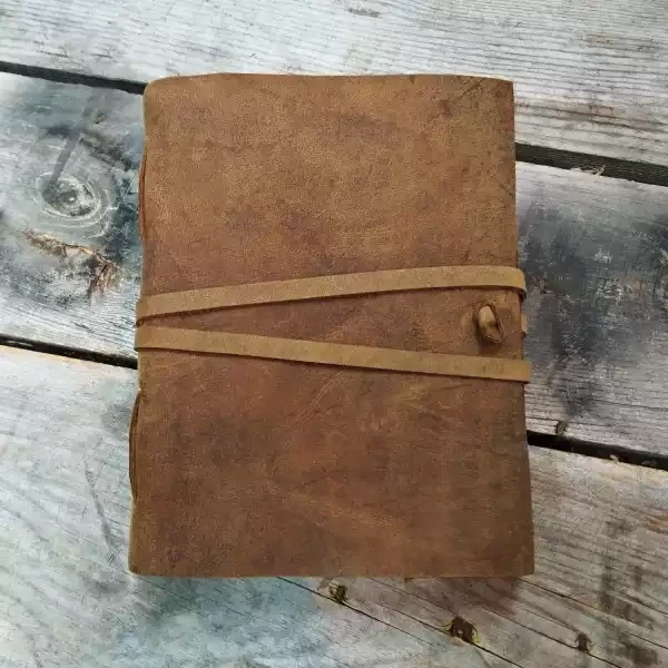 Buffalo Leather Wrap Around Journal - Large by Paper High