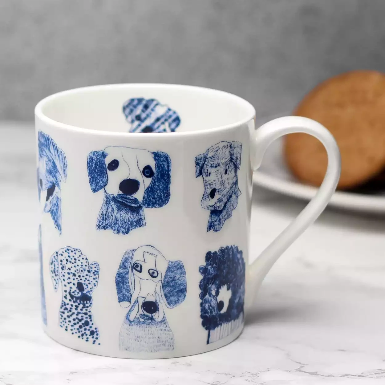 Bone China Mug - Blue Dogs by Arthouse Unlimited