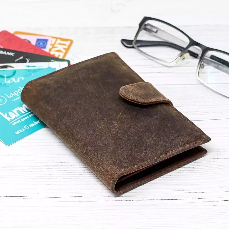 Buffalo Leather Credit Card Wallet by Paper High