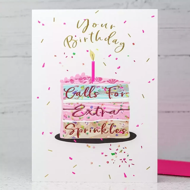 Cake Slice Birthday Card by Sarah Curedale