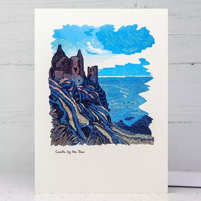 Castle by the Sea Card by Robin Mackenzie