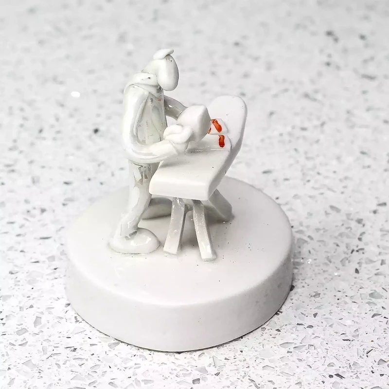 Ceramic Iron Man Miniature Sculpture by Andrew Bull