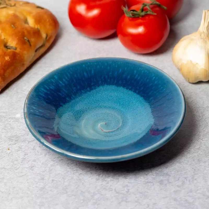 Ceramic Tapas Bowl - Large - Aquamarine by Rupert Blamire