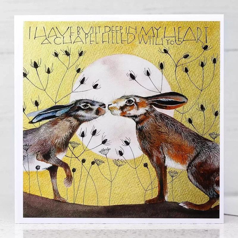 Chapel Filled With You Hares Card by Sam Cannon