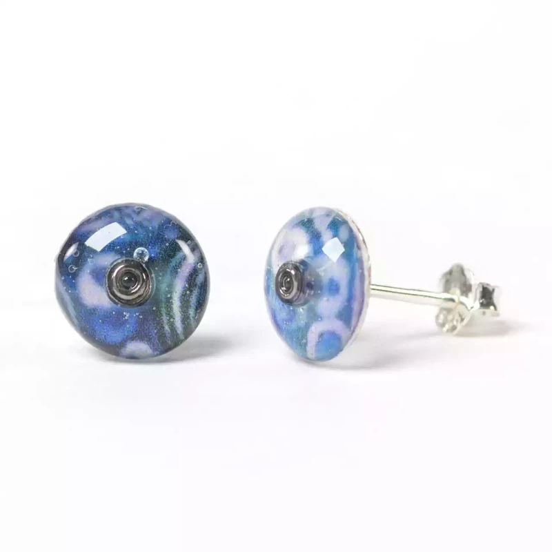 Circular Resin Stud Earrings - Poise by Nimanoma