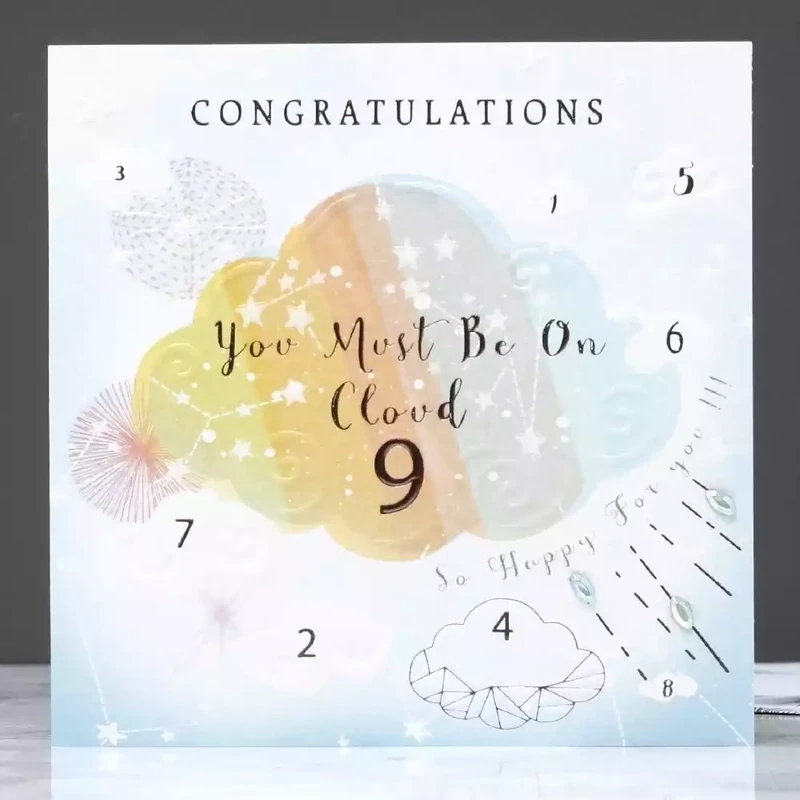 Cloud 9 Congratulations Card by Sarah Curedale