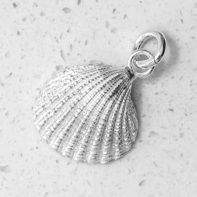Cockle Shell Silver Charm by Fi Mehra