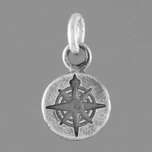 Compass Silver Charm by Fi Mehra
