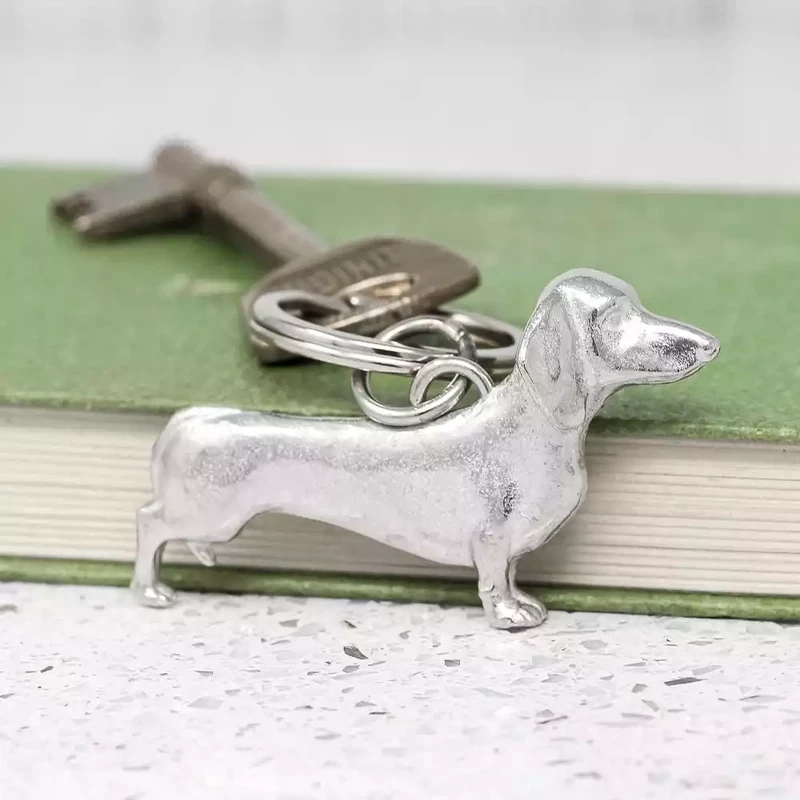 Dachshund Pewter Keyring by Lancaster and Gibbings
