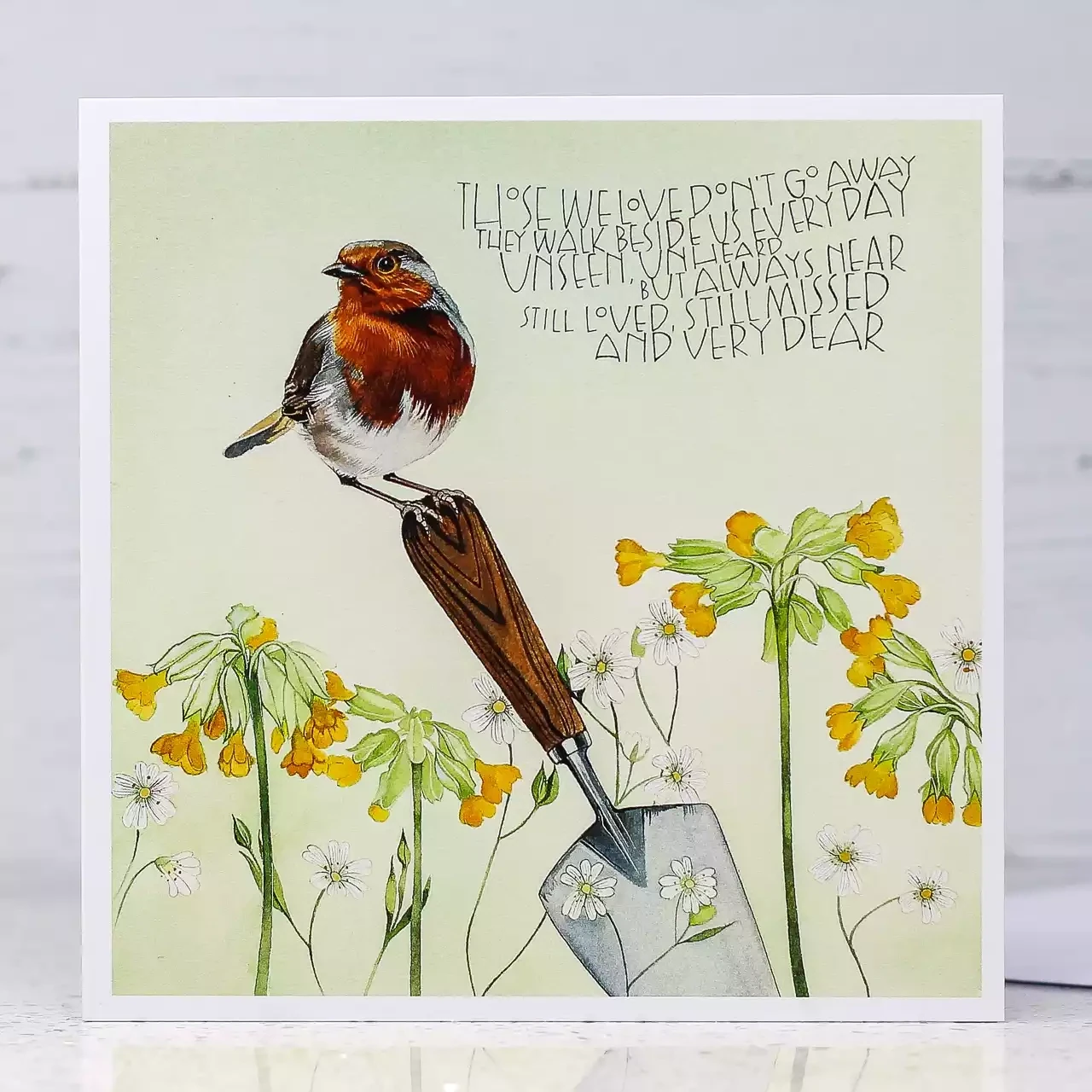Cowslips Robin Card by Sam Cannon