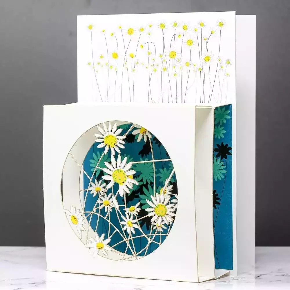 Daisies - Magic Box Pop Out Card by Ge Feng