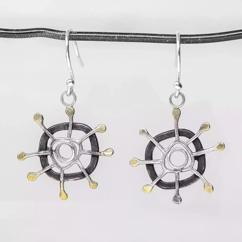 Dandelion Clock Drop Earrings by Xuella Arnold