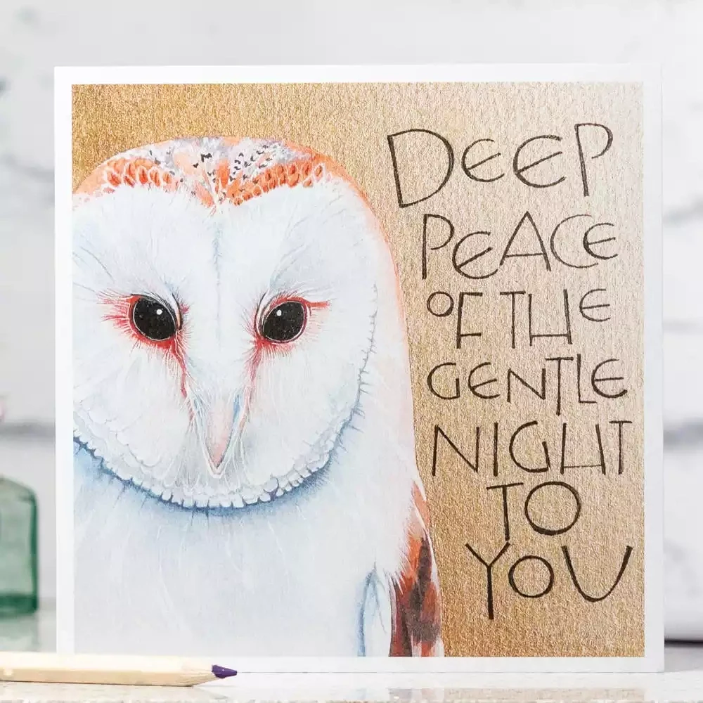 Deep Peace - Owl Card by Sam Cannon