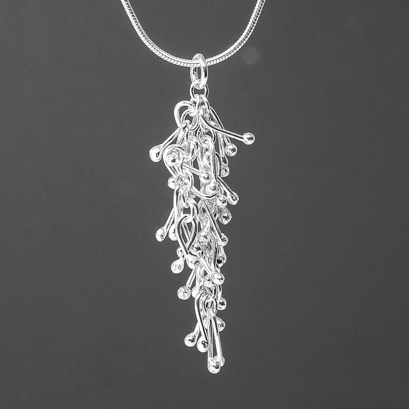 Droplets Silver Pendant - Medium by Tara Kirkpatrick