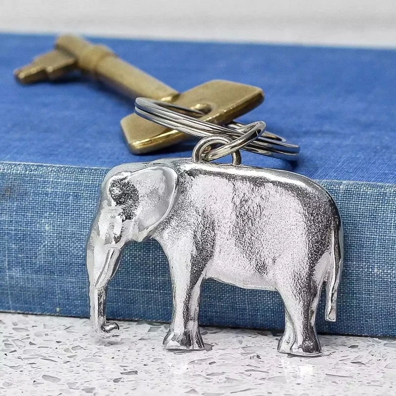 Elephant Pewter Keyring by Lancaster and Gibbings