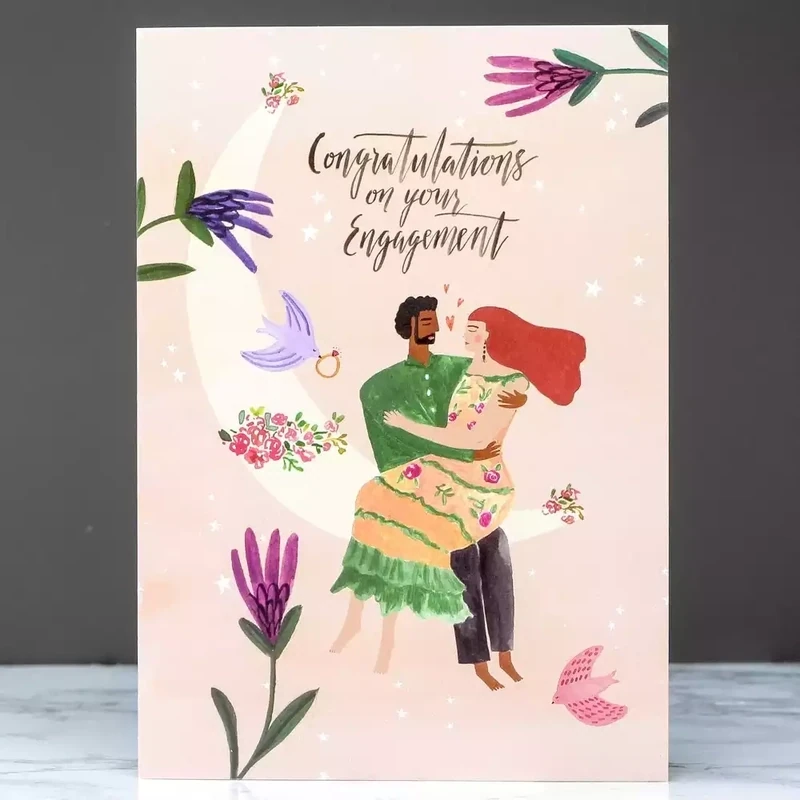 engagement moon card