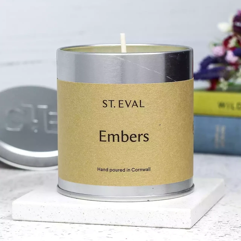 Embers Scented Tin Candle by St Eval