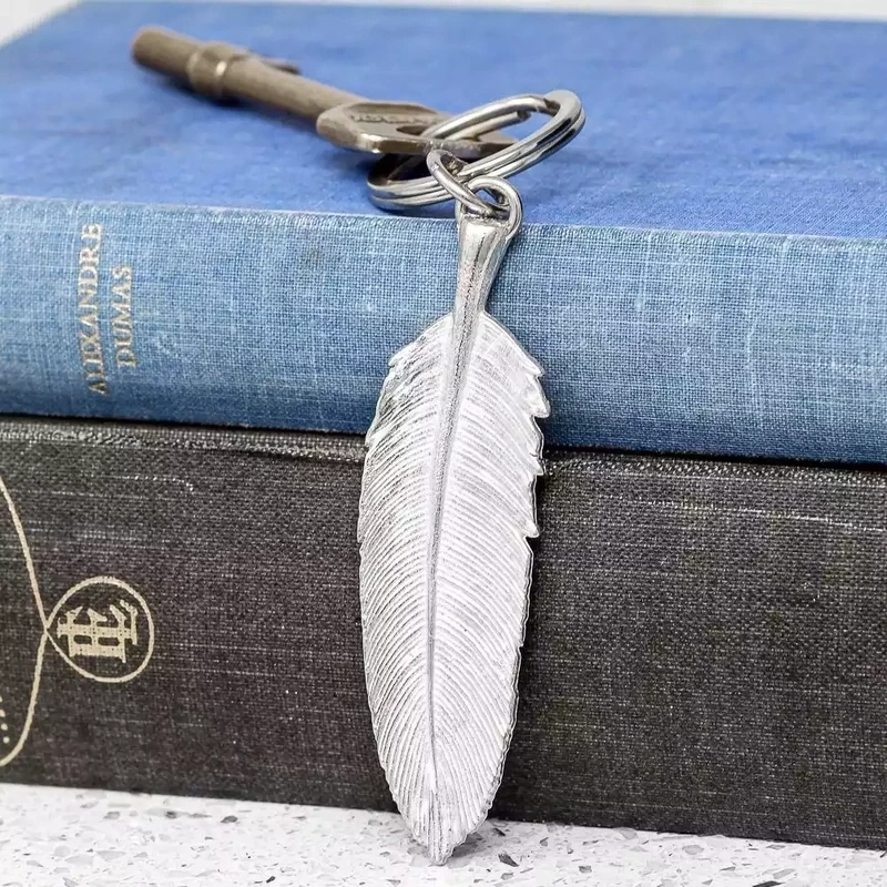 Feather Pewter Keyring by Lancaster and Gibbings