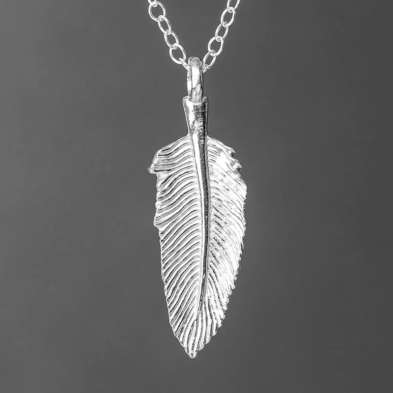 Feather Pewter Pendant by Lancaster and Gibbings