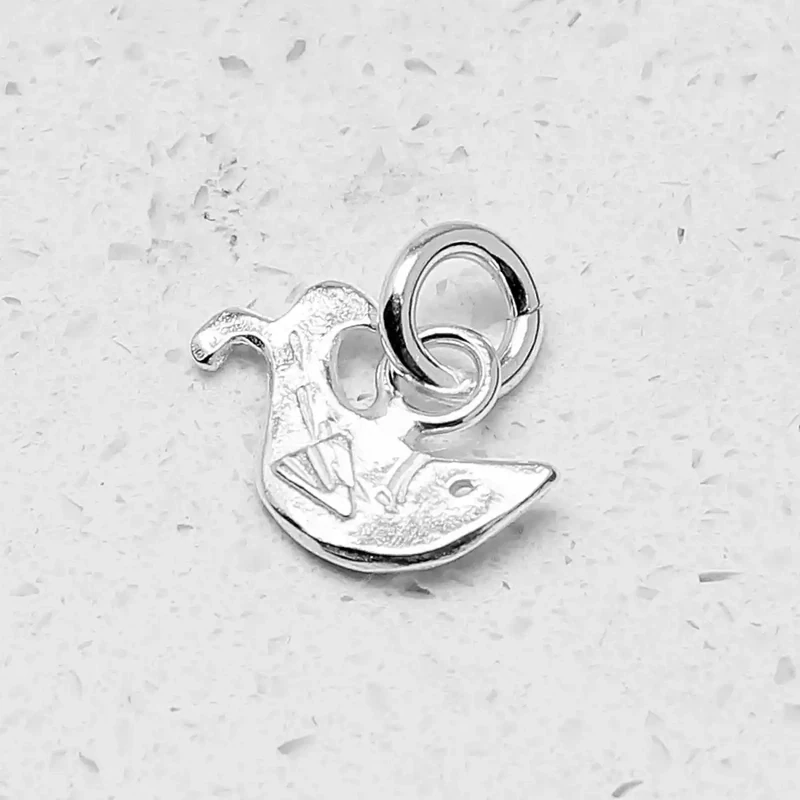 Fish Silver Charm - Curled by Fi Mehra